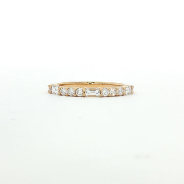 14kt Yellow Gold Alternating Diamond Band