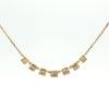 14kt Yellow Gold Bezel Baguette Diamond Necklace