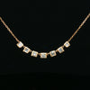 14kt Yellow Gold Bezel Baguette Diamond Necklace