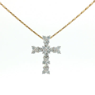 14kt White Gold Diamond Cross Pendant