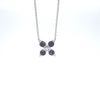 14kt White Gold Sapphire Pendant with Chain
