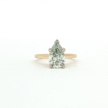 14kt Yellow Gold Pear Shaped Engagement Ring
