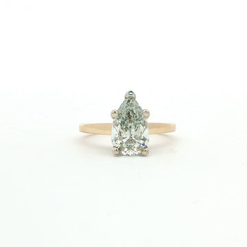 14kt Yellow Gold Pear Shaped Engagement Ring