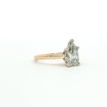 14kt Yellow Gold Pear Shaped Engagement Ring