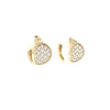 14kt Yellow Gold Diamond Pave Hoop Earrings