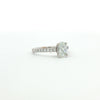14Kt White Gold Oval Diamond Engagement Ring