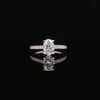 14Kt White Gold Oval Diamond Engagement Ring