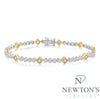 14kt Yellow & White Diamond Fashion Bracelet