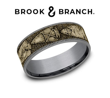 Brook and Branch Men's 14kt Yellow Gold and Tantalum Band