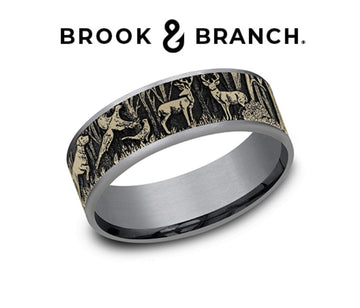 Brook and Branch Men's 14kt Yellow Gold Tantalum Ring