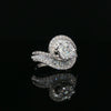 Estate 14kt White Gold Diamond Swirl Ring