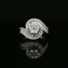 Estate 14kt White Gold Diamond Swirl Ring