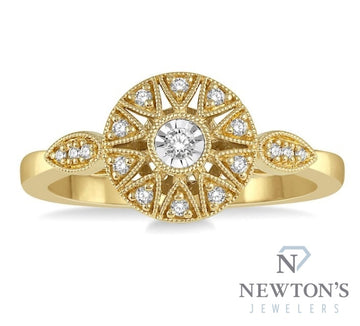 10Kt Yellow Gold Diamond Fashion Ring