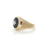 Estate 14kt Yellow Gold Gents Onyx and Diamond Ring