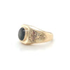 Estate 14kt Yellow Gold Black Star Gents Ring