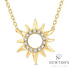 10kt Yellow Gold Sun Petite Diamond Pendant