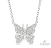 10kt White Gold Butterfly Shape Petite Diamond Fashion Pendant