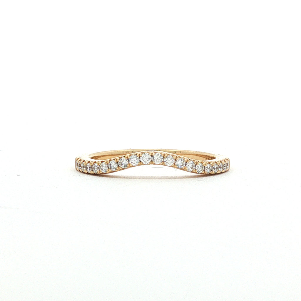 14kt Yellow Gold Diamond Contour Band