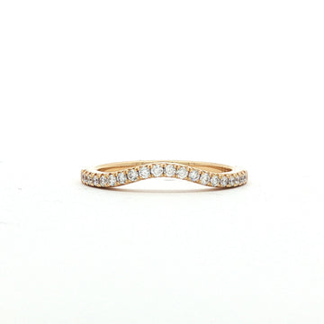 14kt Yellow Gold Diamond Contour Band