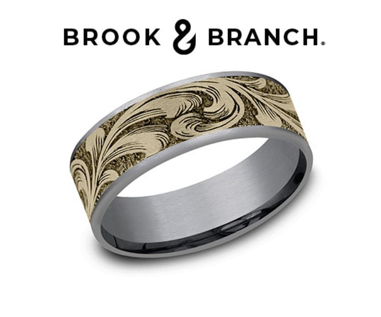 Brook and Branch Men's 14kt Yellow Gold and Tantalum