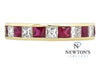 14kt Yellow Gold Ruby and Diamond Band