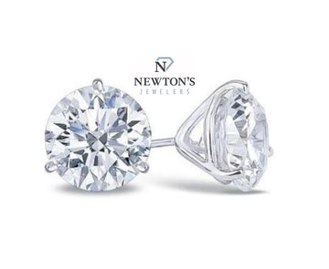 14kt White Gold Diamond Earring Studs