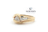 Estate 14kt Yellow Gold Trillion & Baguette Diamond Ring