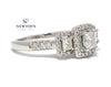 14kt White Gold Past Present Future Engagement Ring