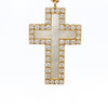 14kt Yellow Gold Diamond & Mother of Pearl Cross Pendant