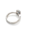 14kt White Gold Aquamarine Fashion Ring with Diamond Halo