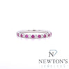 14kt White Gold Ruby & Diamond Fashion Band