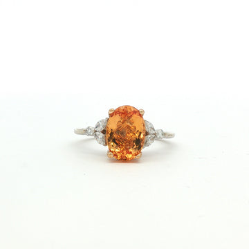 14kt Two-Tone Imperial Golden Topaz & Diamond Ring
