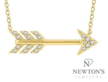 10kt Yellow Gold Circle Diamond Pendant