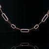 14kt Yellow Gold Diamond Paperclip Link Necklace