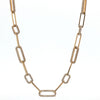 14kt Yellow Gold Diamond Paperclip Link Necklace