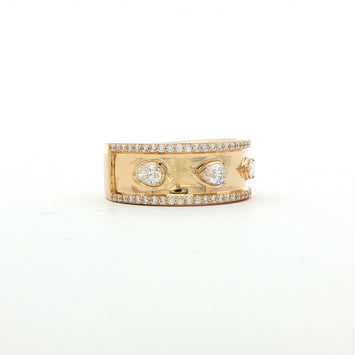 18kt Yellow Gold Mixed Cut Diamond Band