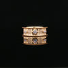18kt Yellow Gold Geometric Diamond Band