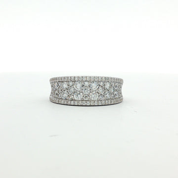 18kt White Gold Multi-Row Diamond Band