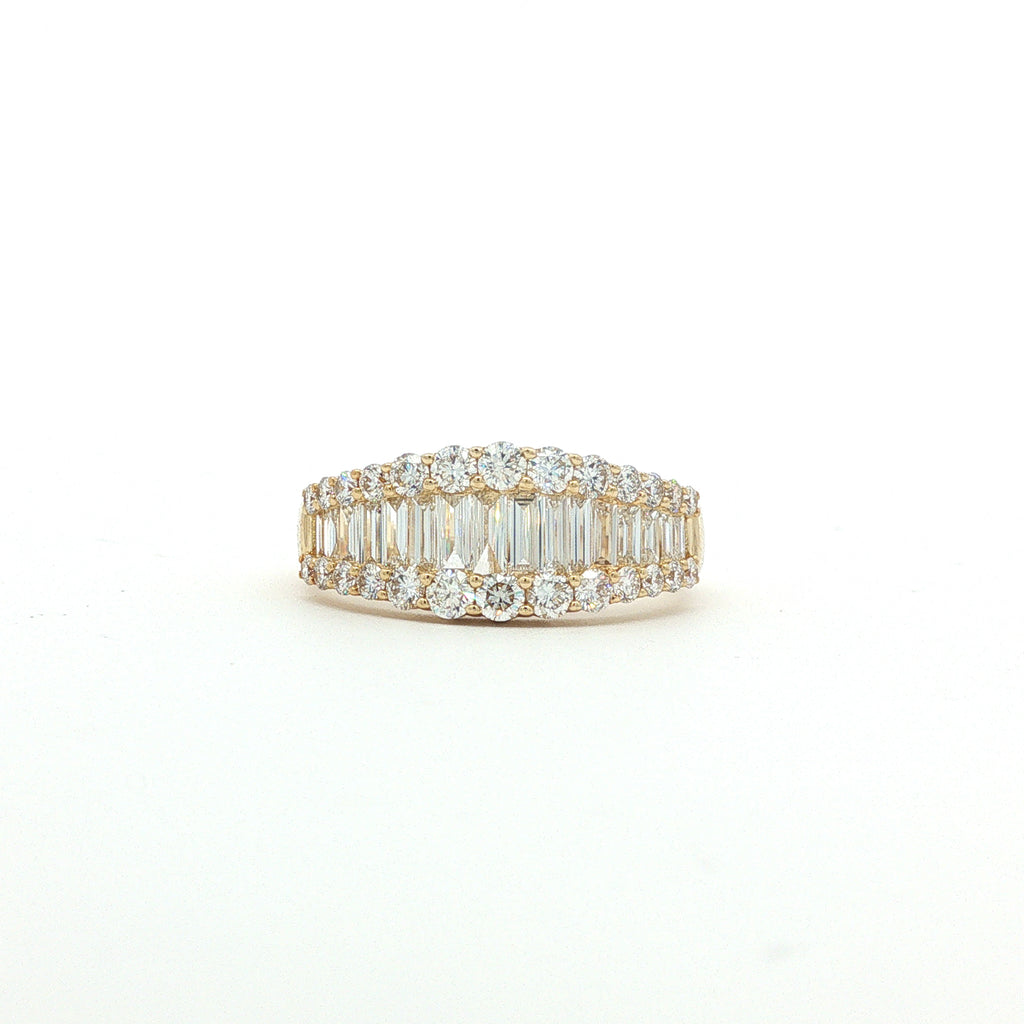 14kt Yellow Gold Mixed Cut Diamond Band