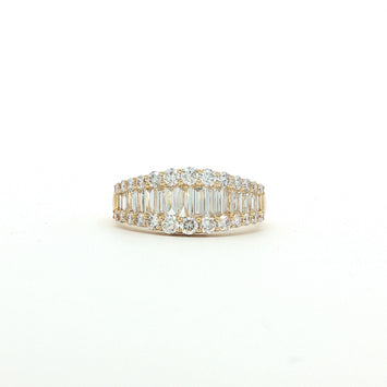 14kt Yellow Gold Mixed Cut Diamond Band