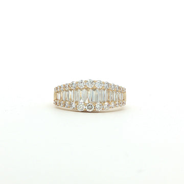 14kt Yellow Gold Mixed Cut Diamond Band