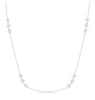 14kt White Gold 3 Stone Diamond Station Necklace