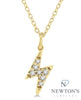 10kt Yellow Gold Lightning Bolt Petite Diamond Fashion Pendant