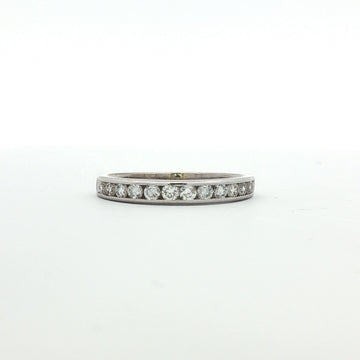 Estate 10kt White Gold Channel Set Diamond Band