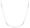 14kt White Gold 3 Stone Diamond Station Necklace