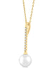 10kt Yellow Gold Pearl and Petite Diamond Fashion Pendant