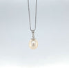 14kt White Gold Pearl Pendant and Chain