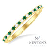 10kt Yellow Gold Emerald Alternate and Petite Diamond Band