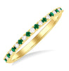 10kt Yellow Gold Emerald Alternate and Petite Diamond Band