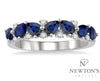 14kt White Gold Pear Sapphire & Diamond Fashion Band